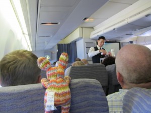 Inside the China Airlines 747 on the way to Taiwan for the 2011 micromouse contest