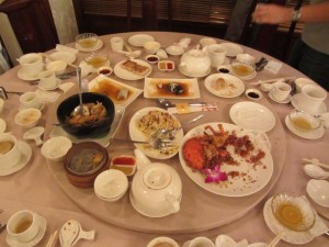 Remains of Cantonese Dinner at the Howard Plaza Hotel 