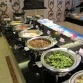 A selection from the buffet breakfast at the Grand Forward Hotel
