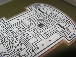 Solder paste applied to board