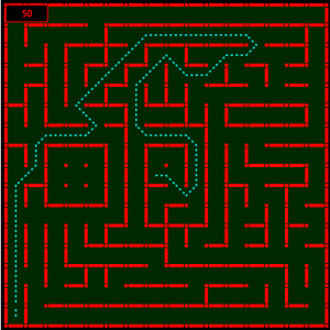 Minos 2012 micromouse finals maze route 1