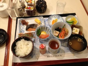 Japanese breakfast at the Ginza Capital Hotel
