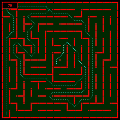 Expert Qualifying maze at Japan 2012 micromouse contest